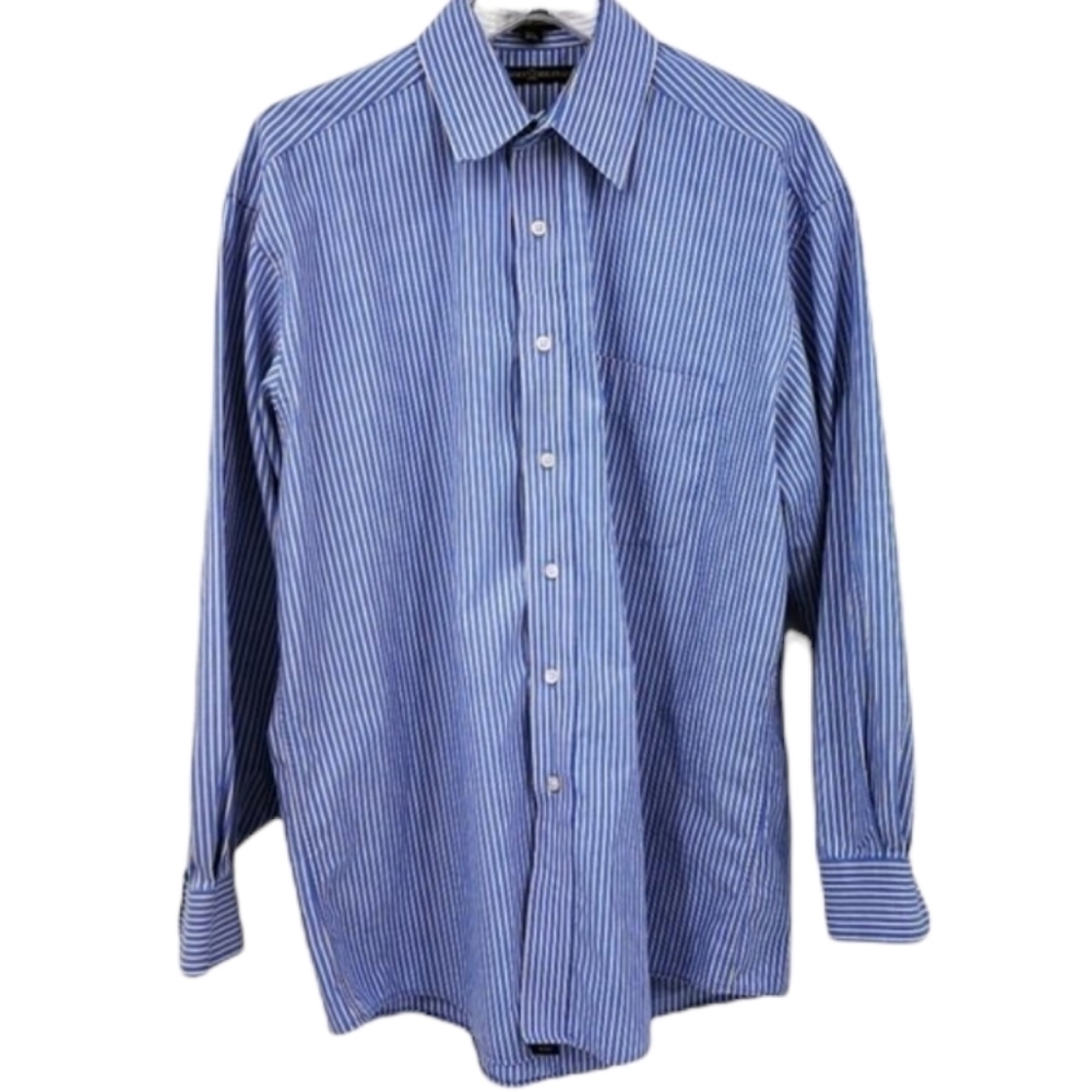 Tommy Hilfiger Men's 15 1/2 (32-33) Polo Vintage Causal Button Down Stripe Shirt - Picture 1 of 9